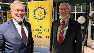 Our President  John Chapman and Jochen Baumgartner from the Wiesbaden Rotary Club. 